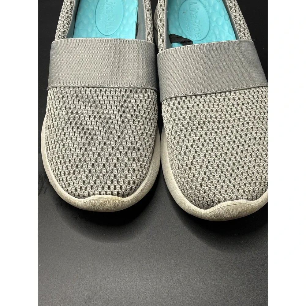 Crocs Literide Womens Size 8 Slip On Sneakers Gray Mesh Shoes 205727